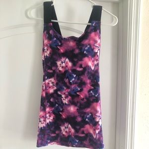 Multicolor racer back exercise tank top
